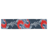 Koi Fish Carp Fishs hand drawn japanese art Table Runner