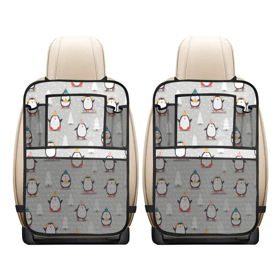 Cute Penguin christmas pattern Car Seat Back Organizer