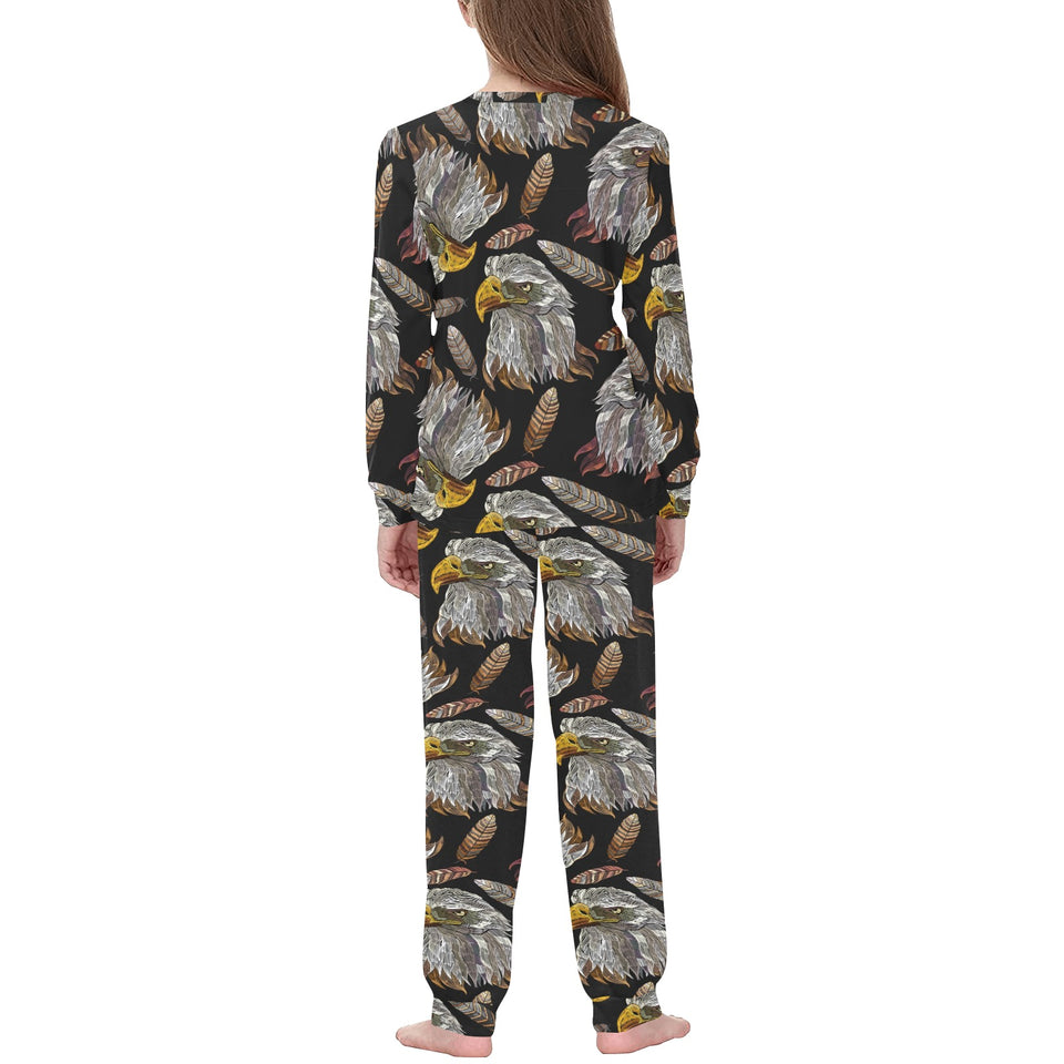 Eagle Pattern Print Design 05 Kids' Boys' Girls' All Over Print Pajama Set