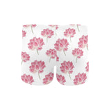 Pink lotus waterlily pattern Men's Swimming Trunks