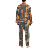 electric guitars pattern Men's Long Pajama Set