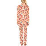 Camper Van Pattern Print Design 03 Women's Long Pajama Set