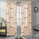 Cute raccoon heart pattern Gauze Curtain