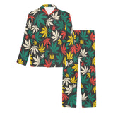 Canabis Marijuana Weed Pattern Print Design 02 Men's Long Pajama Set