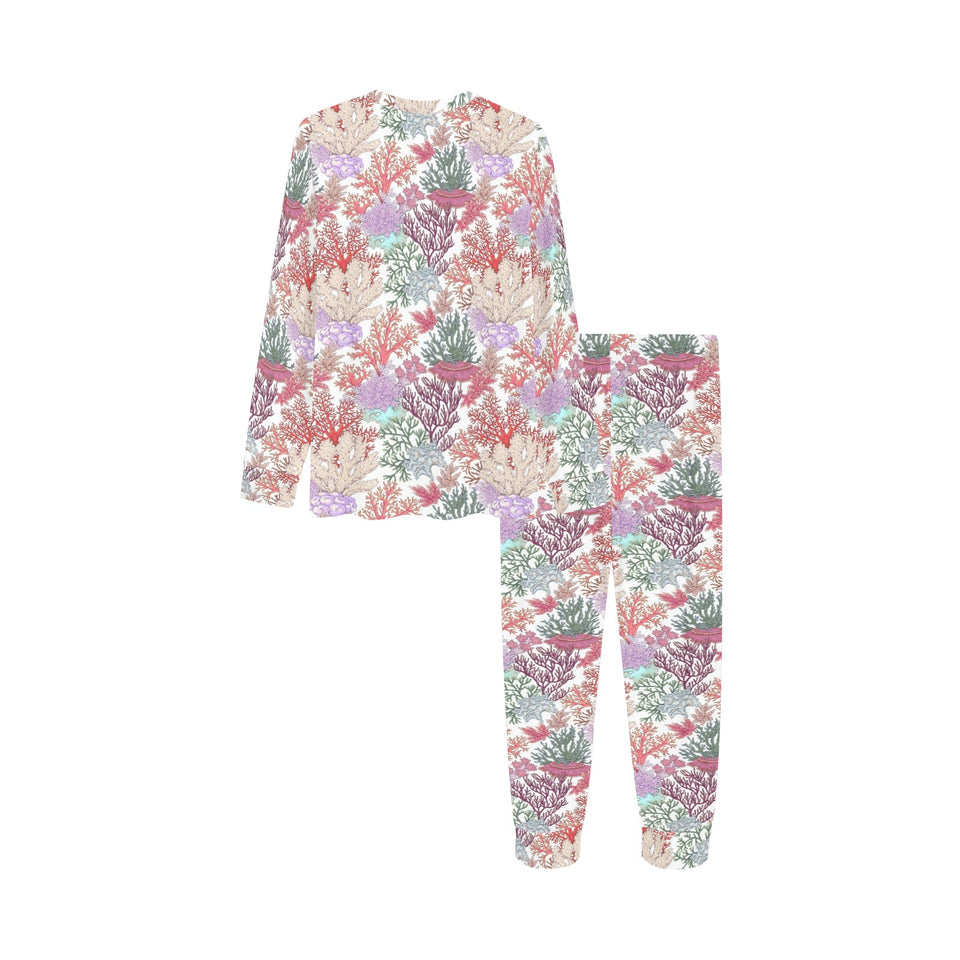 Coral Reef Pattern Print Design 03 Kids' Boys' Girls' All Over Print Pajama Set
