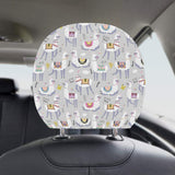 Cute Llama Alpaca pattern Car Headrest Cover