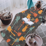 electric guitars pattern Blanket Robe with Sleeves