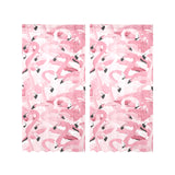 Pink flamingos pattern background Gauze Curtain