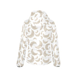 Cool gold moon abstract pattern Women's Padded Hooded Jacket