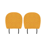 Orange traditional indian element pattern Car Headrest Cover