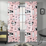 Cows milk product pink background Gauze Curtain