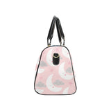Cute moon cloud star pattern pink dot background Travel Bag