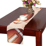 American football ball design pattern Table Runner