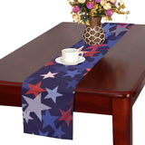 Red blue star pattern Table Runner