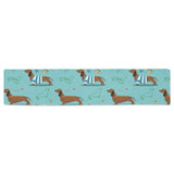 Dachshund decorative background Table Runner