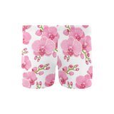 pink purple orchid pattern background Men's Swimming Trunks