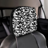 Black white camouflage pattern Car Headrest Cover