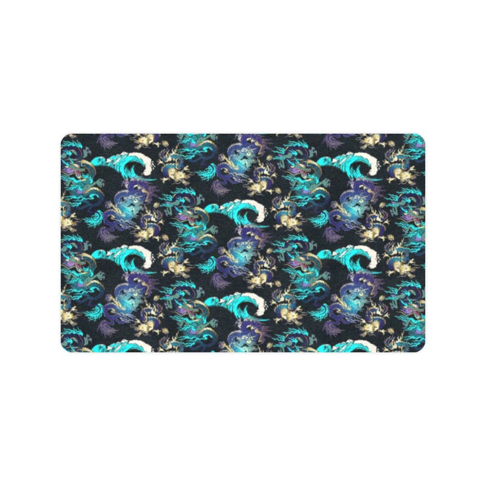 Dragon sea wave pattern Doormat