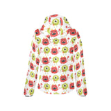Alien Pattern Print Design 05 Women's Padded Hooded Jacket