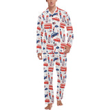 British Pattern Print Design 03 Men's Long Pajama Set