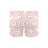 Clock pattern pink blackground Men's Swimming Trunks