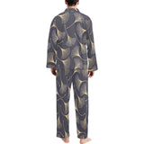 Gold ginkgo leaves Men's Long Pajama Set