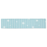 Snowflake pattern blue stripe background Table Runner