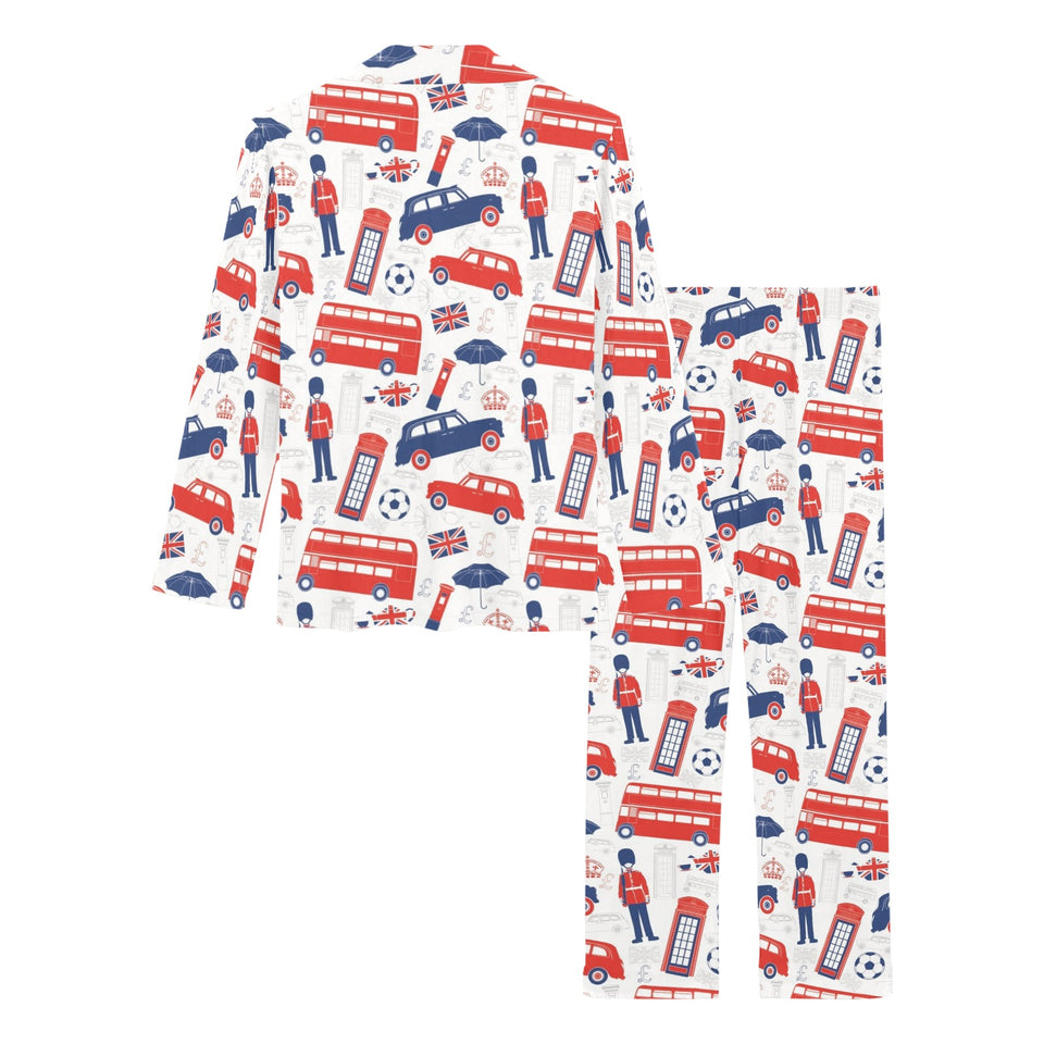 British Pattern Print Design 03 Women's Long Pajama Set