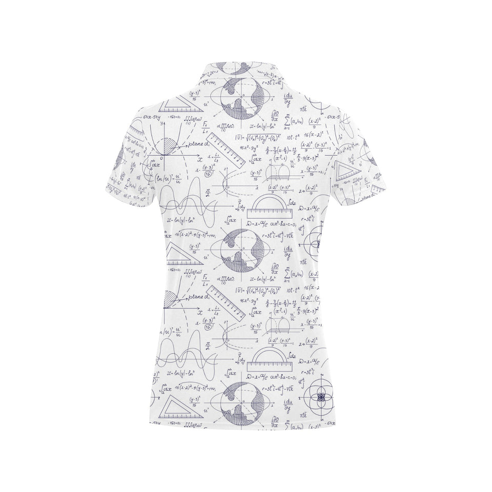 Math Pattern Print Design 03 Women's All Over Print Polo Shirt