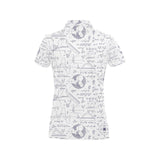 Math Pattern Print Design 03 Women's All Over Print Polo Shirt