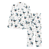 Swallow Pattern Print Design 04 Women's Long Pajama Set