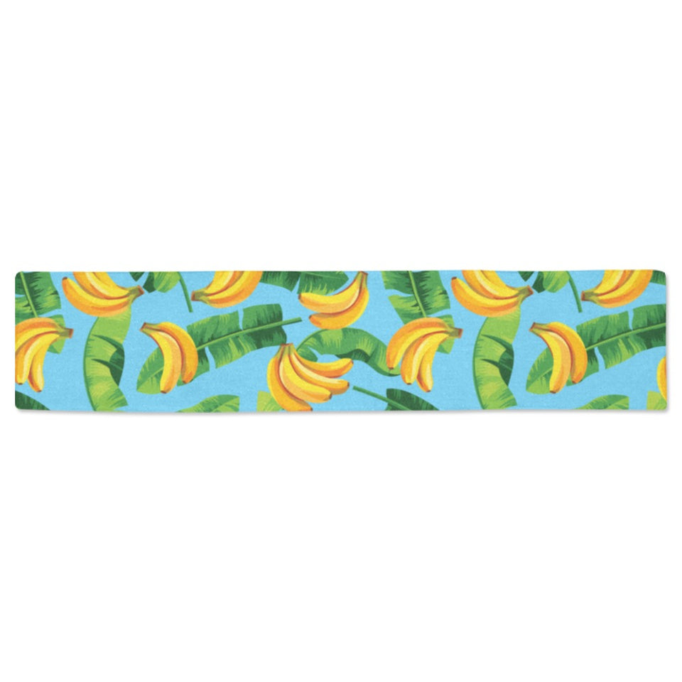 banana leaves banana design pattern Table Runner