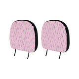 Lavender pattern pink background Car Headrest Cover