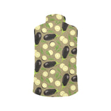 Eggplant Pattern Print Design 02 Men's Padded Vest