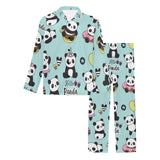 Cute baby panda pattern Men's Long Pajama Set