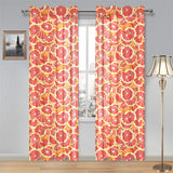 Tropical grapefruit pattern Gauze Curtain
