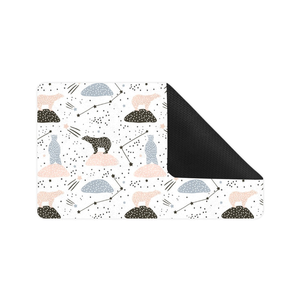 Polar bears star poka dot pattern Doormat