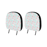 Clock time pattern blackground Car Headrest Cover