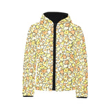 Popcorn Pattern Print Design 03 Kids' Boys' Girls' Padded Hooded Jacket