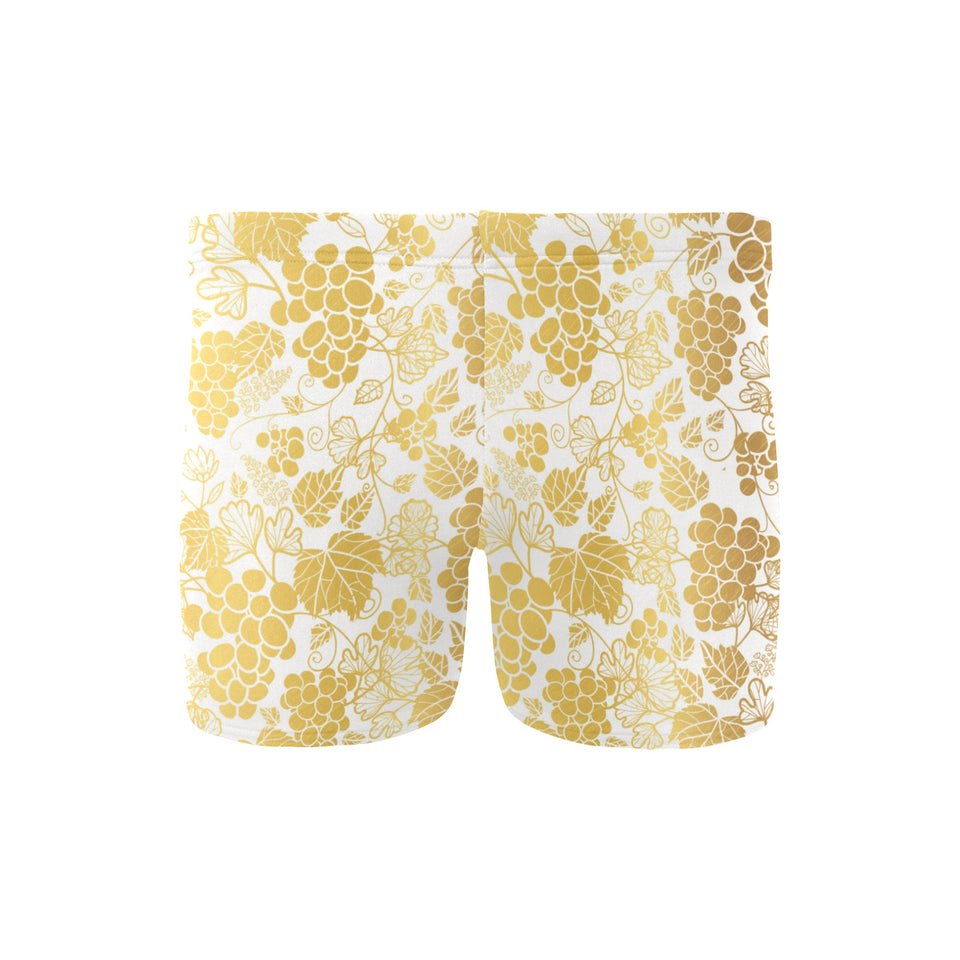 Gold grape pattern Men's Swimming Trunks