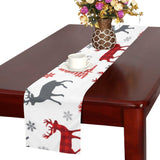 Deer tree snowflakes chrismas pattern Table Runner