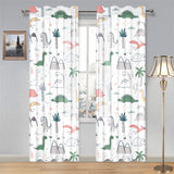 Cute cartoon dinosaurs tree pattern Gauze Curtain
