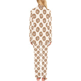 Lion Pattern Print Design 01 Women's Long Pajama Set