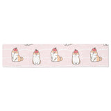 Cute Shiba Inu Dog Apple pattern Table Runner