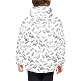 Pigeon Pattern Print Design 05 Kids' Boys' Girls' Padded Hooded Jacket