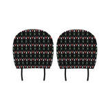 Deer Christmas new year pattern argyle Car Headrest Cover