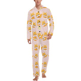 Cute shiba inu dog pattern Men's Long Pajama Set