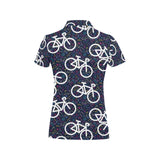 Bicycle Pattern Print Design 03 Women's All Over Print Polo Shirt