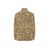 Leopard skin print Women's Long Sleeve Polo Shirt