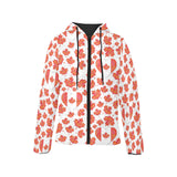 Canada Pattern Print Design 02 Women's Padded Hooded Jacket